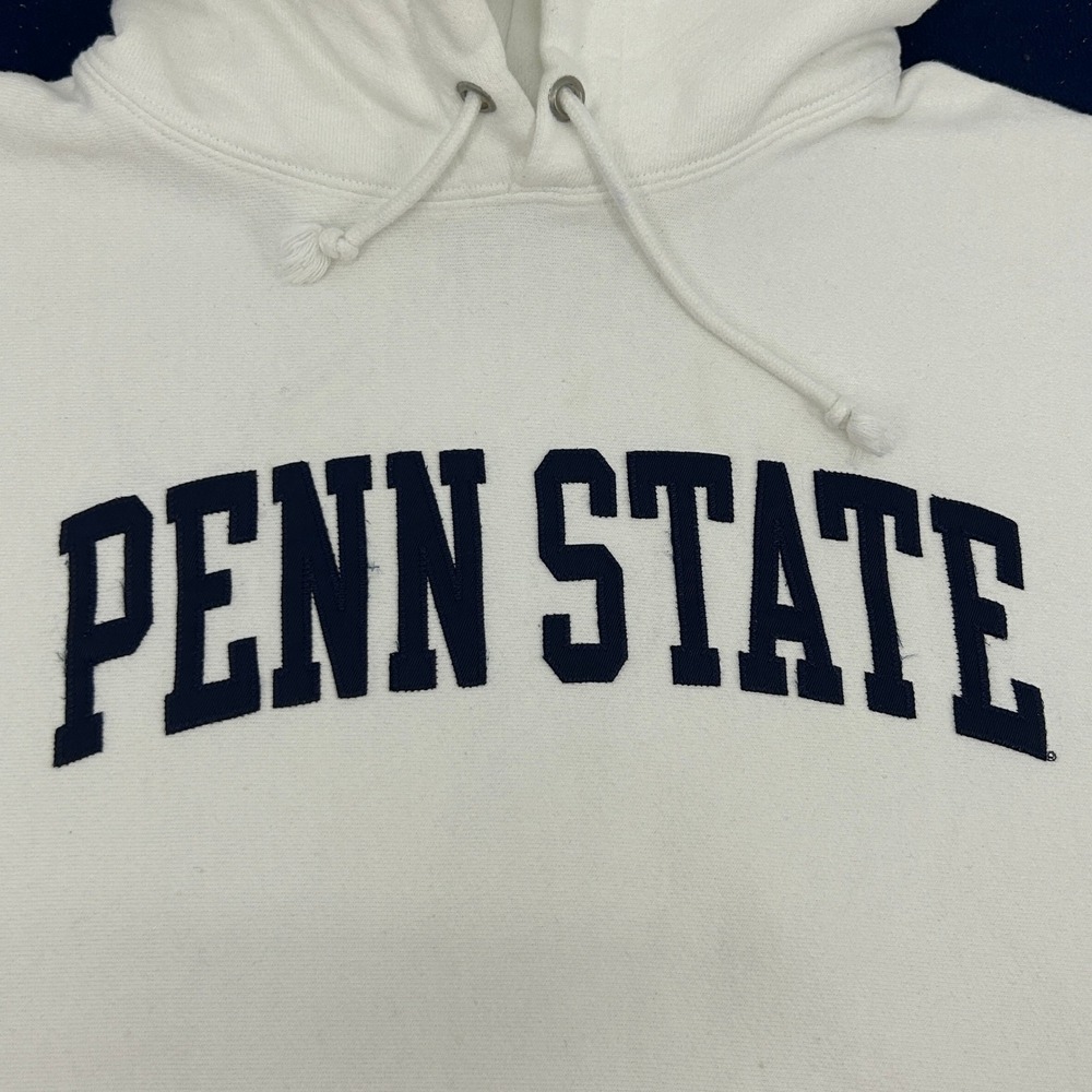 Champion Reverse Weave Hoodie Mens 2XL White Penn State Sweatshirt - Picture 2 of 10